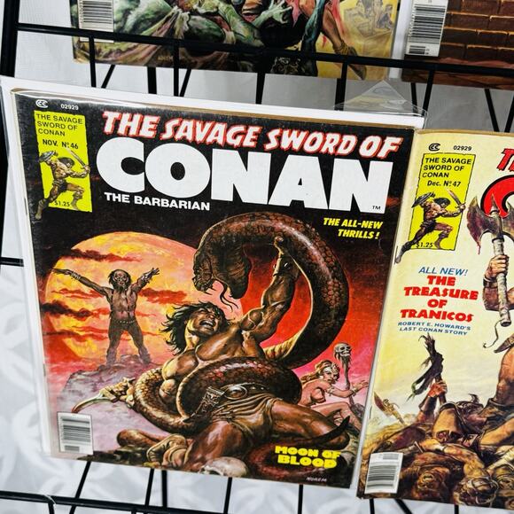Savage Sword Of Conan 38 43-44 46-47 55-56 Lot Marvel Magazine Bronze Age Norem - Picture 9 of 9